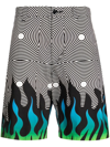 NEIGHBORHOOD ABSTRACT-PATTERN COTTON CHINO SHORTS