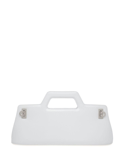 Ferragamo Wanda East-west Leather Bag In White