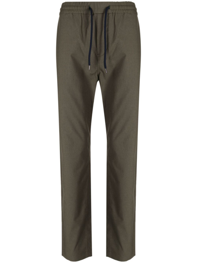 Ps By Paul Smith Micro-checked Straight-leg Trousers In Grey