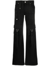 BLUMARINE DENIM CARGO TROUSERS