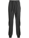 Dunhill Drawstring Cashmere Blend Track Pants In Grey