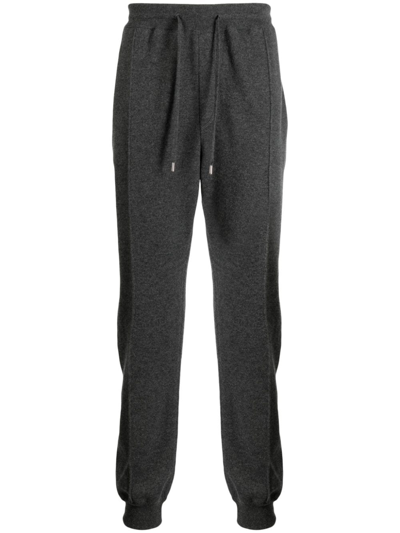 Dunhill Drawstring Cashmere Blend Track Trousers In Grey