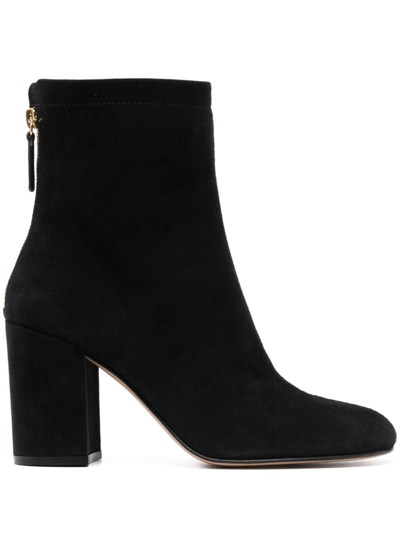 Gianvito Rossi Block-heel Ankle Boots In Black