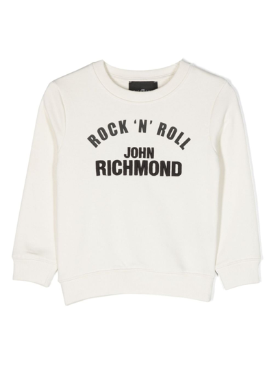 John Richmond Junior Kids' Ociuk Logo-print Sweatshirt In White