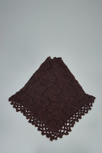 Kiko Kostadinov Aspasia Crochet Scarf In Brown