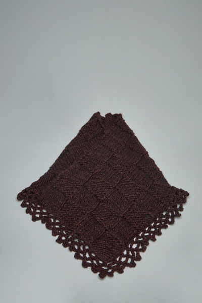 Kiko Kostadinov Aspasia Crochet Scarf In Rust