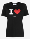 Msgm Logo-print Cotton T-shirt In Black