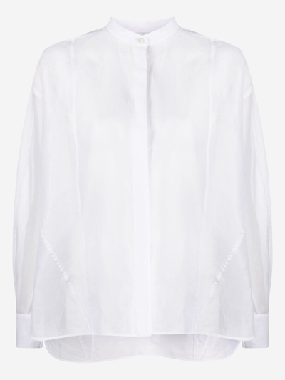 Jil Sander Long-sleeve Cotton Shirt In White