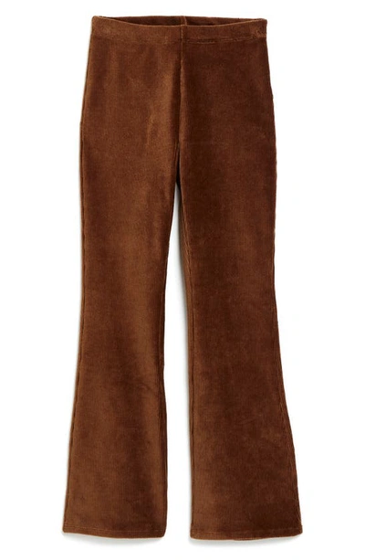 Tractr Kids' Pull-on Flare Corduroy Pants In Brown