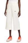 Nike Women's  Sportswear Phoenix Fleece High-waisted Cropped Sweatpants In Sail/black