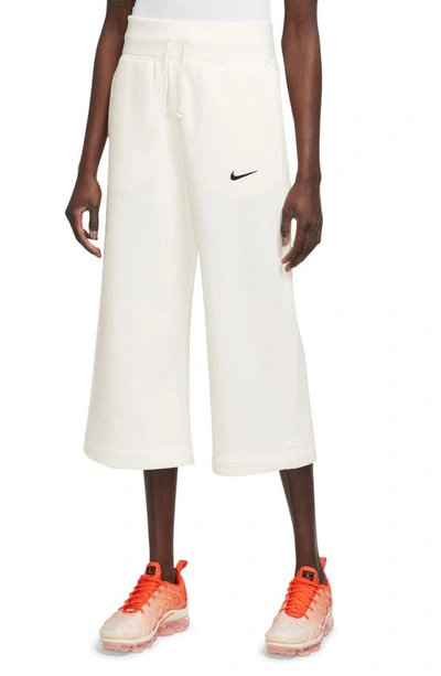 Nike Women's  Sportswear Phoenix Fleece High-waisted Cropped Sweatpants In White