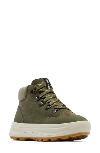 Sorel Ona 503 Hiker Platform Sneaker In Stone Green/ Light Bisque