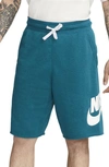 Nike Club Alumni Sweat Shorts In Green
