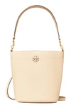 Tory Burch Mcgraw Leather Bucket Bag In Brie
