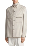 Zegna Overshirt Alba In Oasis Cashmere In Ecru