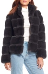 Donna Salyers Fabulous-furs Posh Quilted Faux Fur Jacket In Char