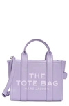 Marc Jacobs The Leather Small Tote Bag In Purple