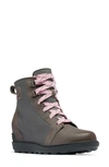 Sorel Evie Ii Waterproof Wedge Bootie In Quarry/grill