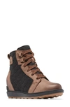 Sorel Evie Ii Waterproof Wedge Bootie In Tobacco/black