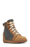 Sorel Evie Ii Waterproof Wedge Bootie In Velvet Tan/gum