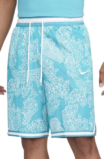 Nike Dna Dri-fit Basketball Shorts In Teal Nebula/ White