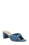 Shop Katy Perry The Tooliped Twisted Sandal In Blue Denim