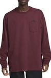 Nike Long Sleeve Pocket T-shirt In Red