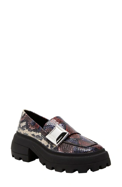 Katy Perry The Geli Combat Loafer In Red Multi - Polyurethane And Polyester
