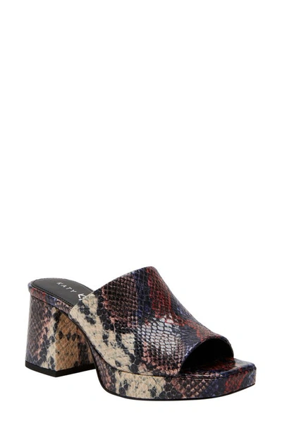 Katy Perry The Surrprise Platform Slide Sandal In Red Multi