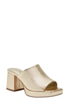 Katy Perry The Surrprise Platform Slide Sandal In Champagne