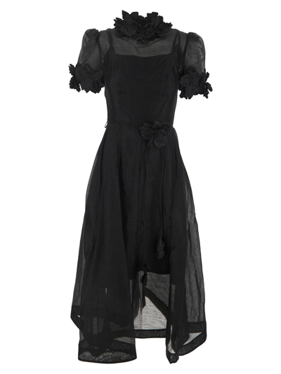 knee length dresses for ladies Zimmermann Luminosity Midi Dress