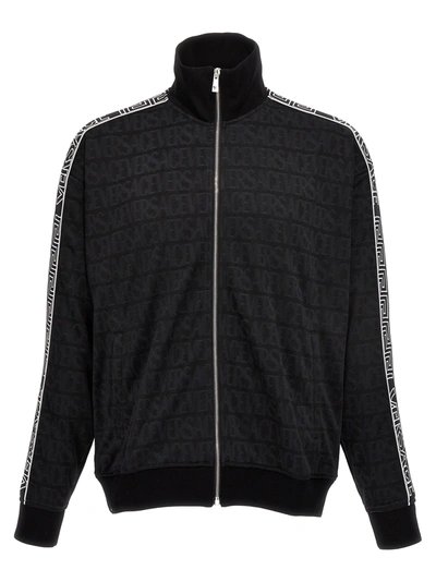 Versace Logo Sweatshirt In Black