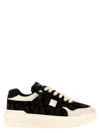 Valentino One Stud Xl Low-top Sneaker In Nappa Leather And Jacquard Toile Iconographe Technical Fabric