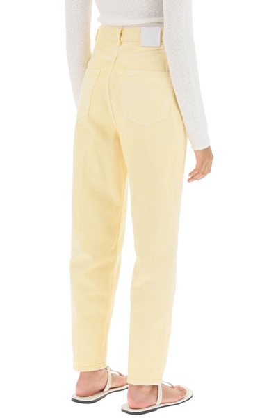 Totême High-rise Tapered Jeans In Yellow