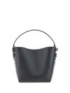 Christian Louboutin Cabachic Mini Spike Leather Shoulder Bag In Black/black/black