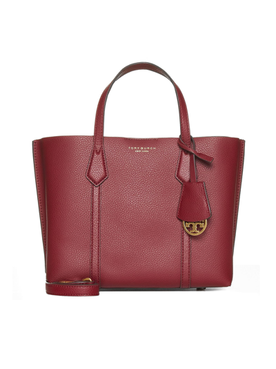 Tory Burch Perry Triple Compartment Leather Tote In Red