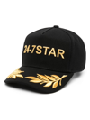 Dsquared2 24-7 Star Cotton Baseball Cap In Schwarz