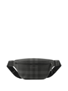 Burberry Cason Checked Belt Bag In Black