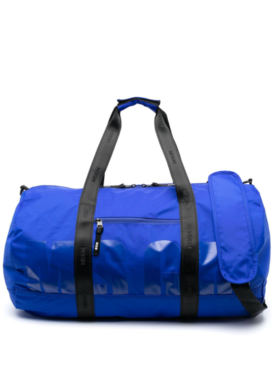 Msgm Logo-print Holdall Bag In Blau