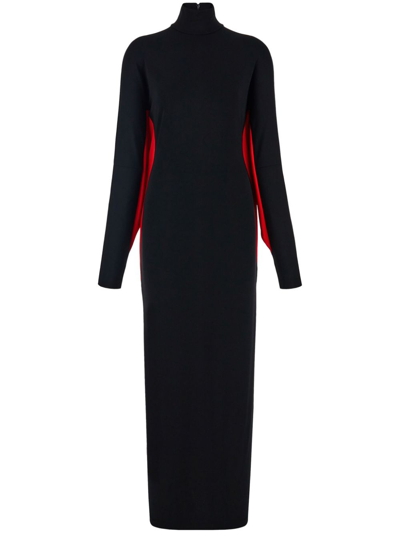 Ferragamo Batwing Dress In Black