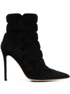 GIANVITO ROSSI ARIANA 85MM CUT-OUT SUEDE BOOTS