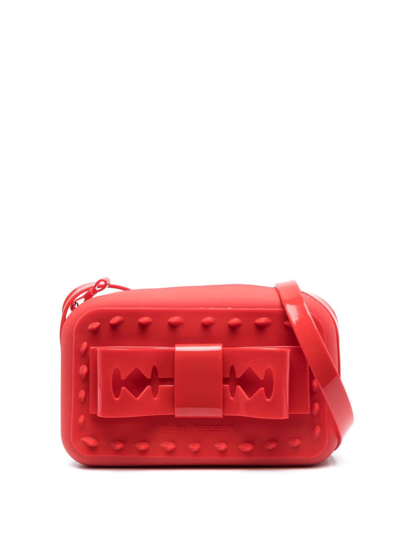 Melissa X Undercover Razor Bow Messenger Bag In Rot