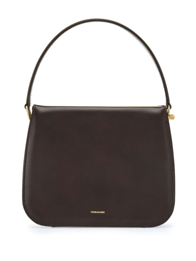 Ferragamo Semi-rigid Handbag In Brown