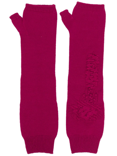 Barrie Cashmere Fingerless Gloves In Rosa