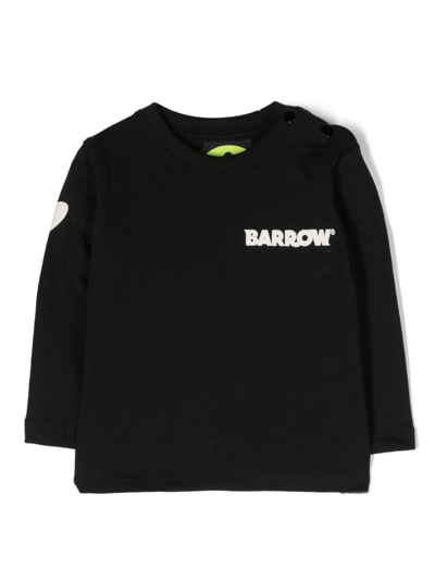 Barrow Babies' Logo-print Cotton Sweatshirt In Schwarz