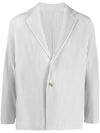 ISSEY MIYAKE RIBBED SINGLE-BREASTED BLAZER