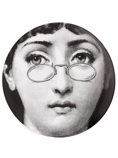 Fornasetti Wall Plate Tema E Variazioni N.155 In White/black