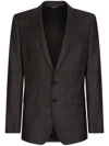 Dolce & Gabbana Men's Prince Of Wales Check Pattern Blazer In Grey