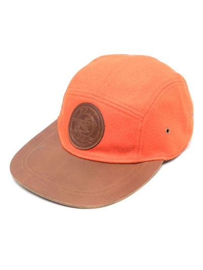 Polo Ralph Lauren Wool-blend Logo Patch Cap In Orange