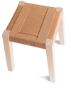 Origin Made Low Weaver's Wood Stool In Braun